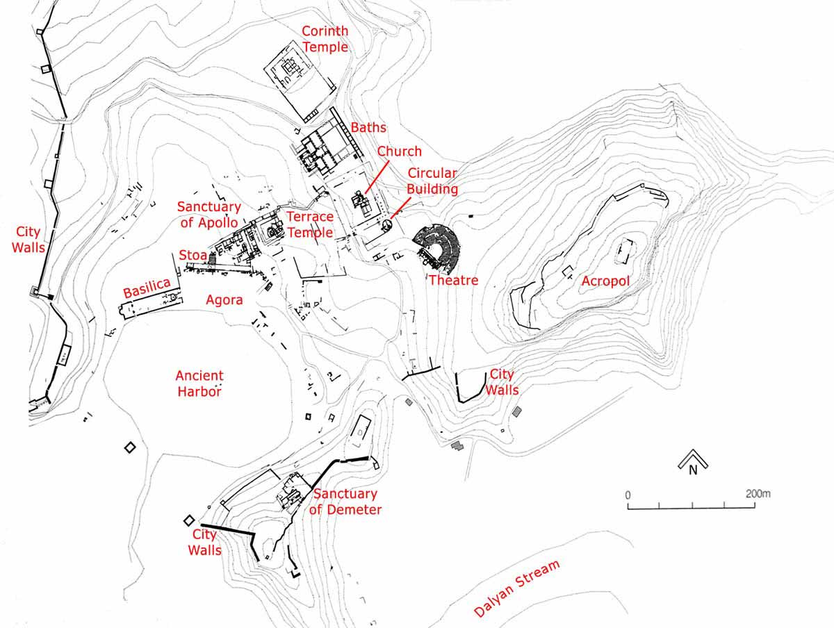 Kaunos Map