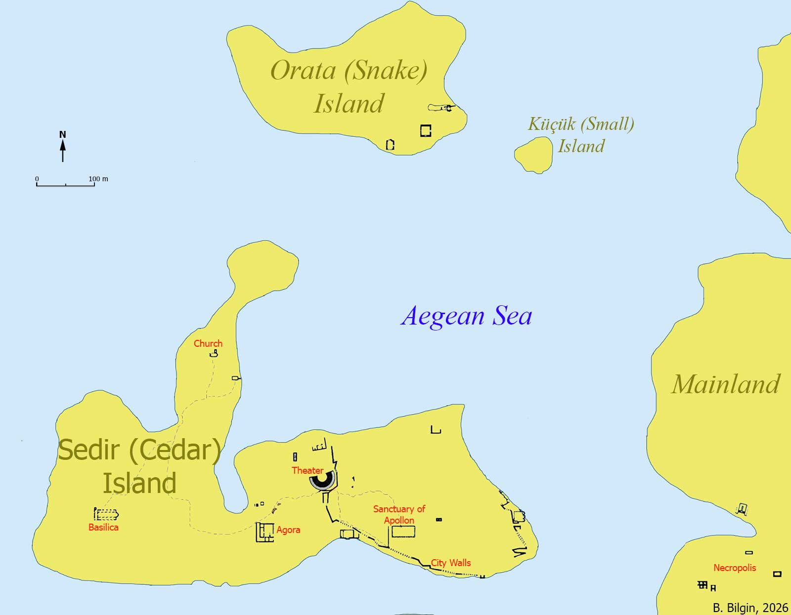 Kedreai Sedir Island Map