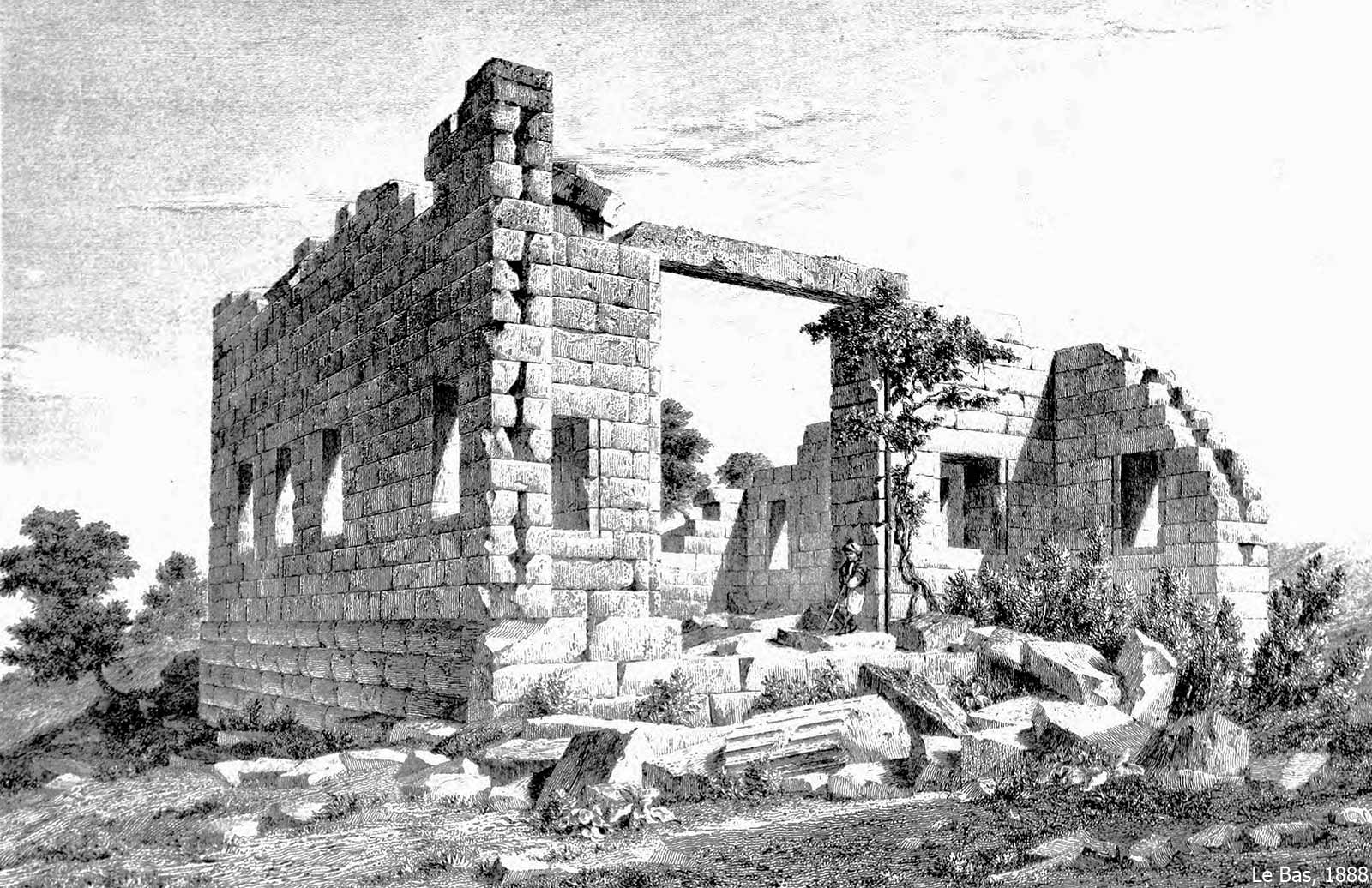 Labraunda Andron A - Le Bas, 1888 (çizim E. Landron)